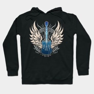 Guitar with Wing - Music Guitarist Graphic for Men & Women Hoodie